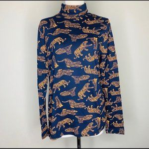 J.Crew Tiger Print Turtleneck